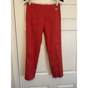 Tory Burch Womens Work pants tabby skinny poppy red Sz 2 Designer